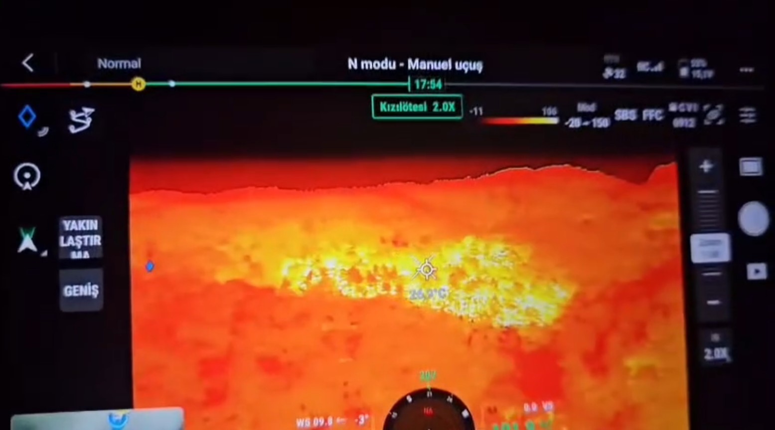 Isparta'nın Eğirdir ilçesindeki Kovada Gölü yakınlarında çıkan orman yangını, ekiplerin