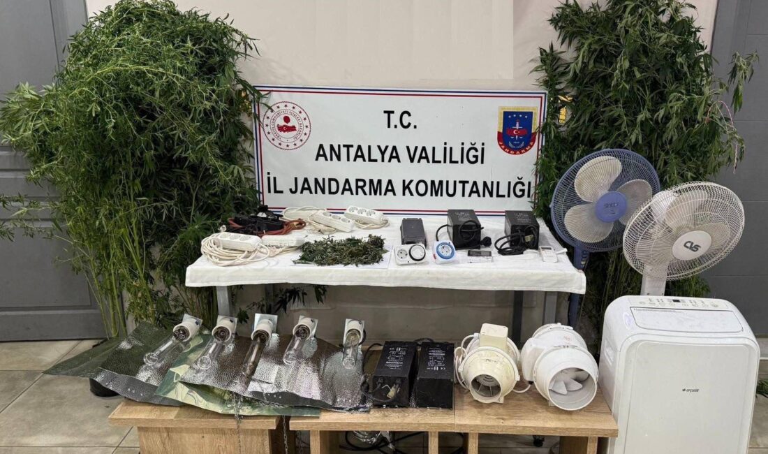 Antalya'nın Manavgat ilçesinde, jandarma tarafından bir adrese düzenlenen operasyonda, evini