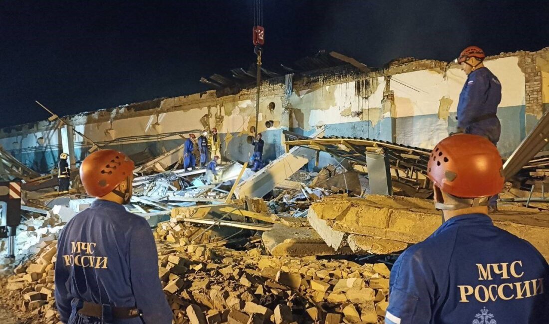 Rusya'nın Ryazan bölgesinde bulunan bir sanayi tesisinde cuma akşamı yaşanan