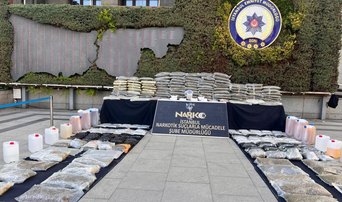 İstanbul'da Narkotik Suçlarla Mücadele Şube Müdürlüğü tarafından dokuz farklı ilçede