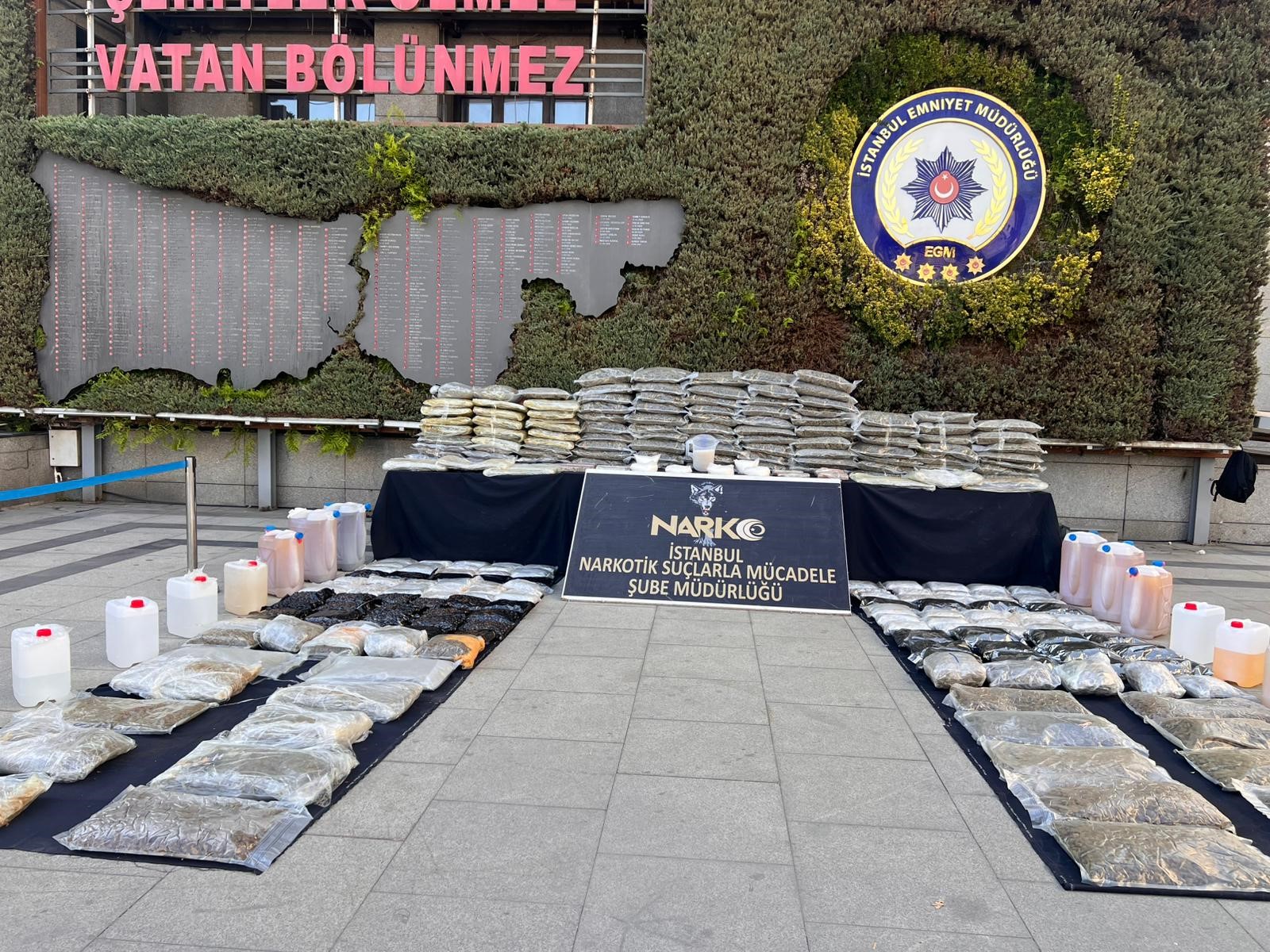 İstanbul'da Narkotik Suçlarla Mücadele Şube Müdürlüğü tarafından dokuz farklı ilçede