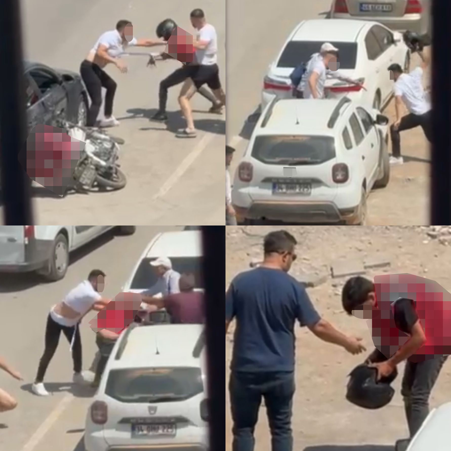 Kahramanmaraş'ta trafikte yaşanan bir anlaşmazlık, bir motokuryeye yönelik şiddetli bir