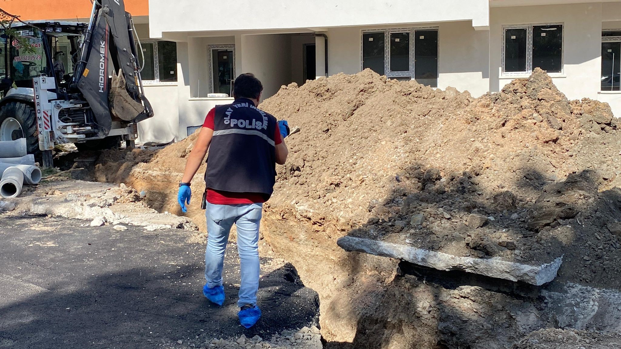 Ankara'nın Sincan ilçesindeki bir inşaat alanında yürütülen kazı çalışmaları esnasında