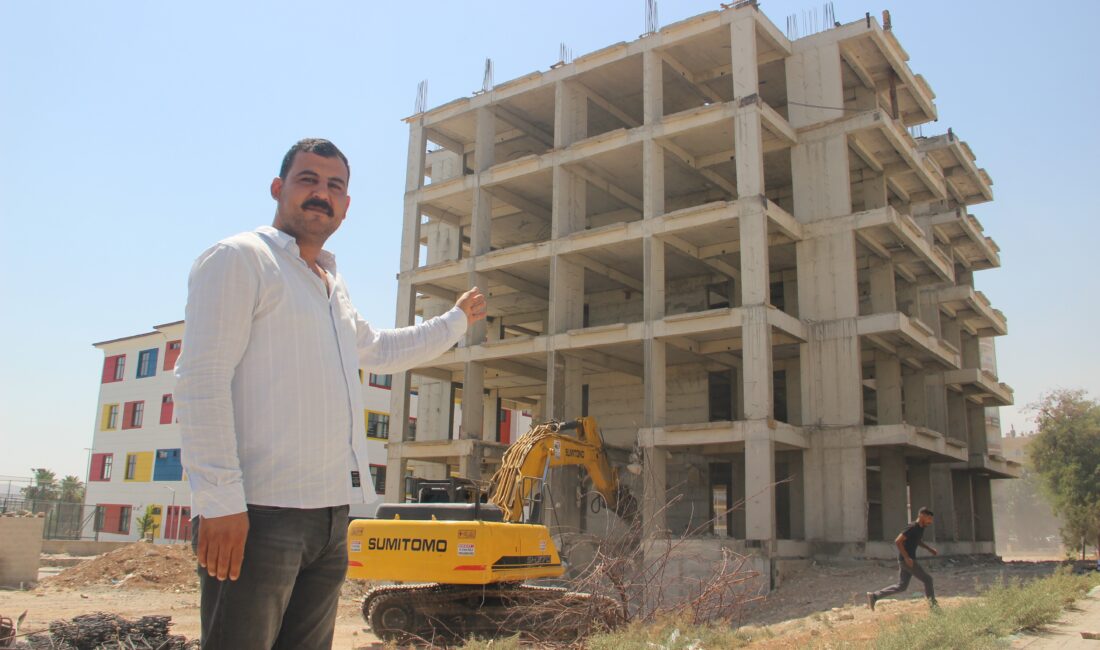 Şanlıurfa'da bir müteahhit, deprem sonrası yerinde dönüşüm projesi kapsamında inşa