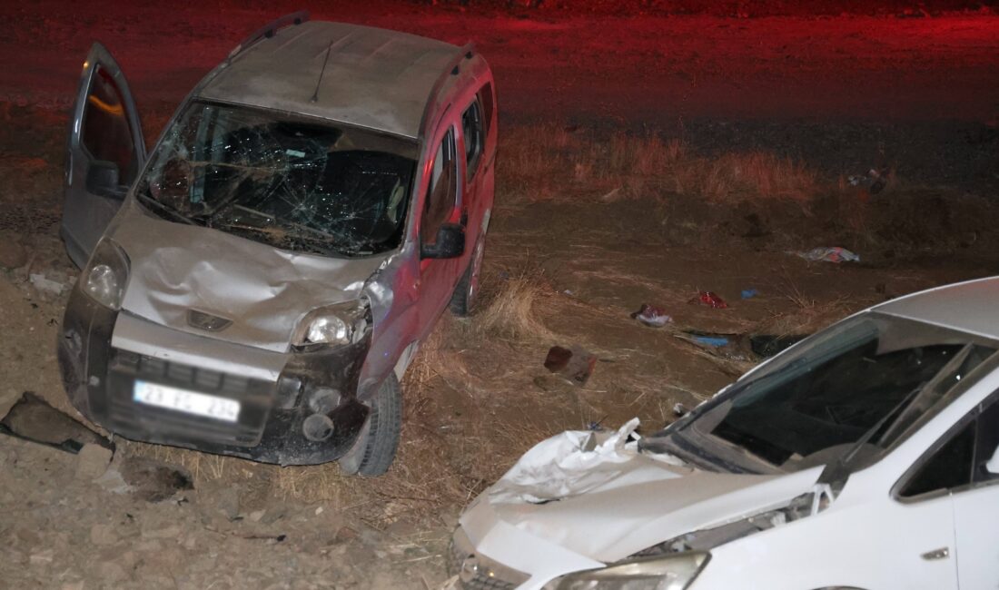 Elazığ-Bingöl Karayolu'nda bir otomobil ile hafif ticari aracın çarpışması sonucu