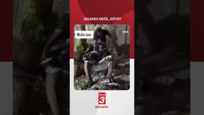 Sakarya’nın Akyazı ilçesinde bir düğün sonrası yapılan geleneksel eğlence ilginç
