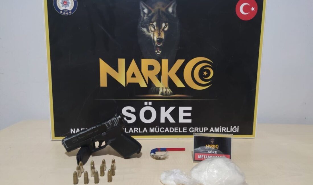 Aydın'ın Söke ilçesinde düzenlenen operasyonda evinde uyuşturucu ele geçirilen zanlı