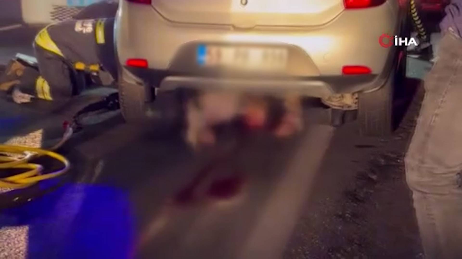 Tekirdağ'ın Çorlu ilçesinde, sabaha karşı yol ortasında oturduğu iddia edilen