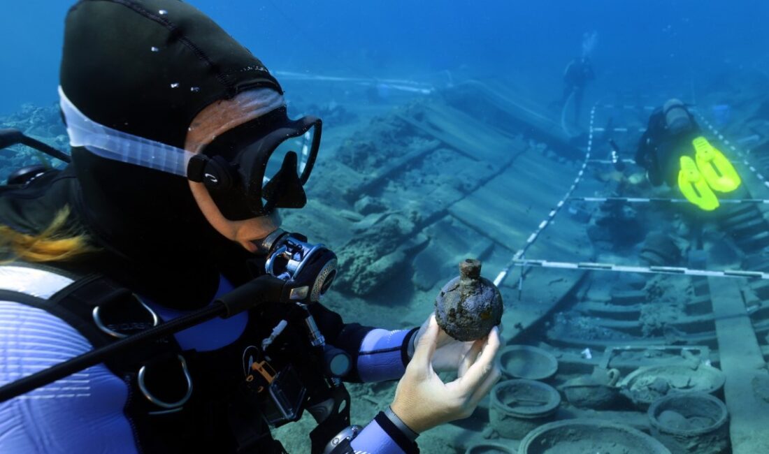 Akdeniz'de, Kültür ve Turizm Bakanlığı tarafından yürütülen sualtı çalışmaları neticesinde,