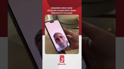 Muş’ta sınav çıkışı babasının çiçekle sürpriz yaptığı Çimen Gülen, şimdi