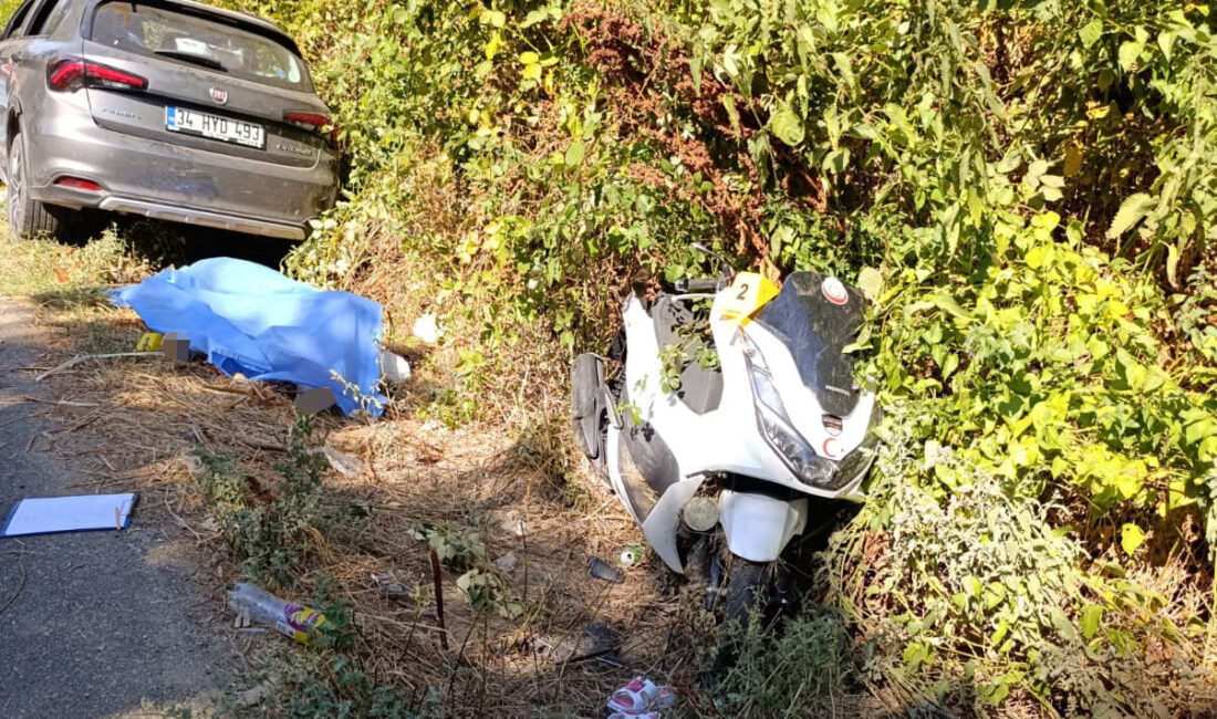 İzmir’in Ödemiş ilçesi Bozdağ Mahallesi’nde otomobil ile motosikletin çarpışması sonucu