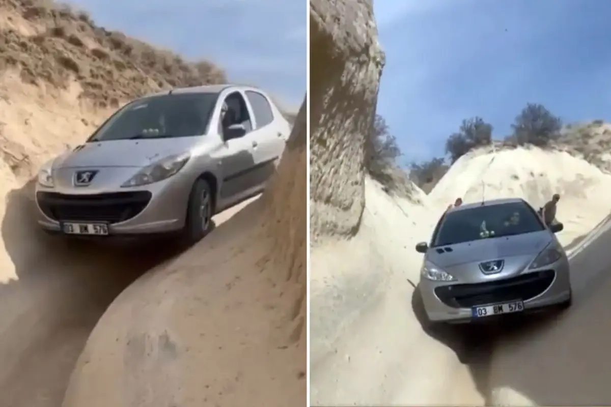 Kapadokya’da navigasyonun yönlendirmesiyle yanlış yola giren Afyonlu sürücünün paylaşımı: “Bütün