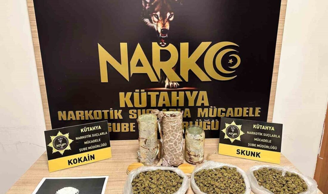 Kütahya’da narkotik ekiplerince uyuşturucuyla yakalanan şüpheli tutuklandı.