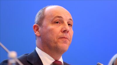 Ukrayna'nın 2016-2019 dönemi Parlamento Başkanı Andriy Parubiy, Lviv kentinde uğradığı