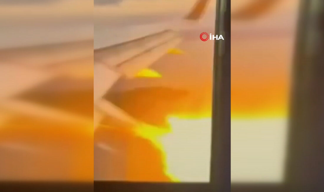 Yunanistan'ın Korfu Adası'ndan Almanya'nın Düsseldorf kentine gitmek üzere havalanan bir