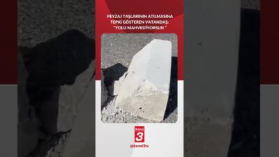 Şanlıurfa’da, peyzaj çalışmaları için getirilen taşların atılarak indirilmesine ve zarar