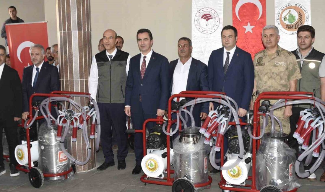 Bitlis’te ORKÖY Projesi kapsamında 14 kadına süt sağım makinesi ve