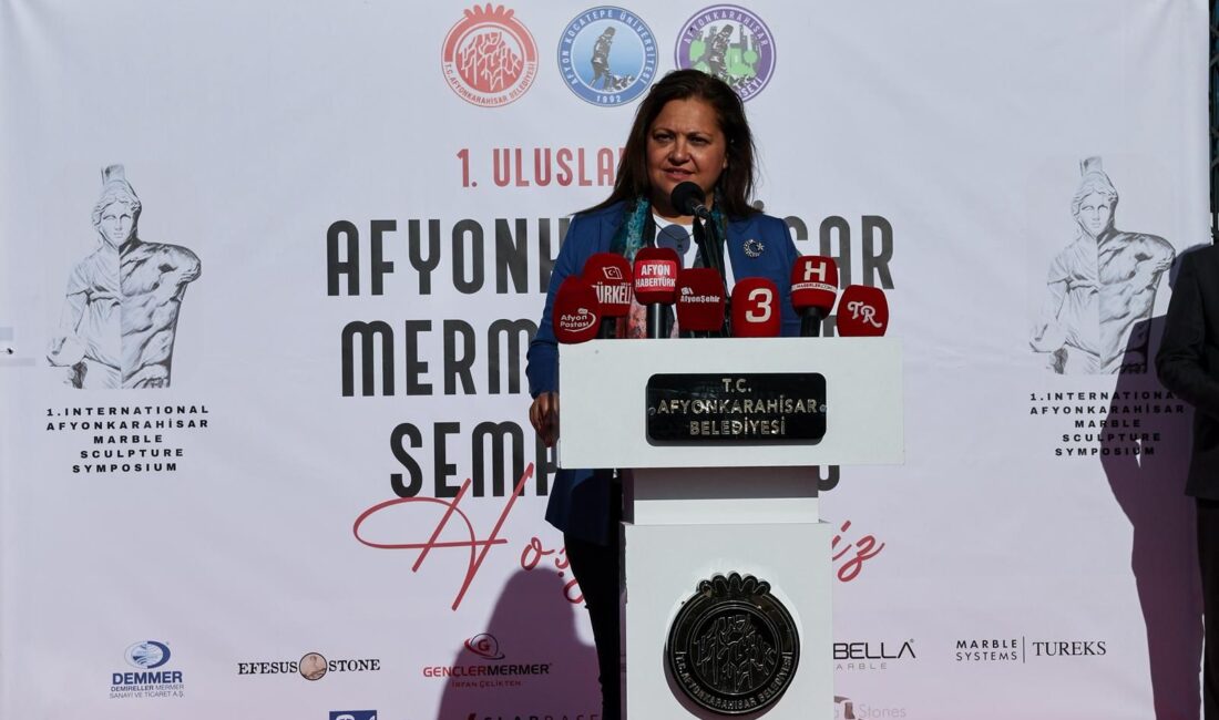 Afyonkarahisar’da mermer sanatı hayat buluyor. 1. Afyonkarahisar Uluslararası Mermer Heykel