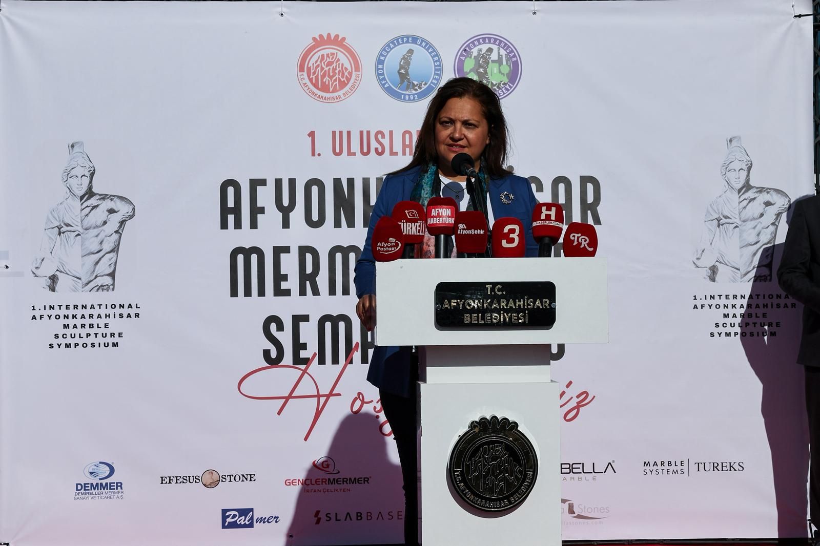 Afyonkarahisar’da mermer sanatı hayat buluyor. 1. Afyonkarahisar Uluslararası Mermer Heykel