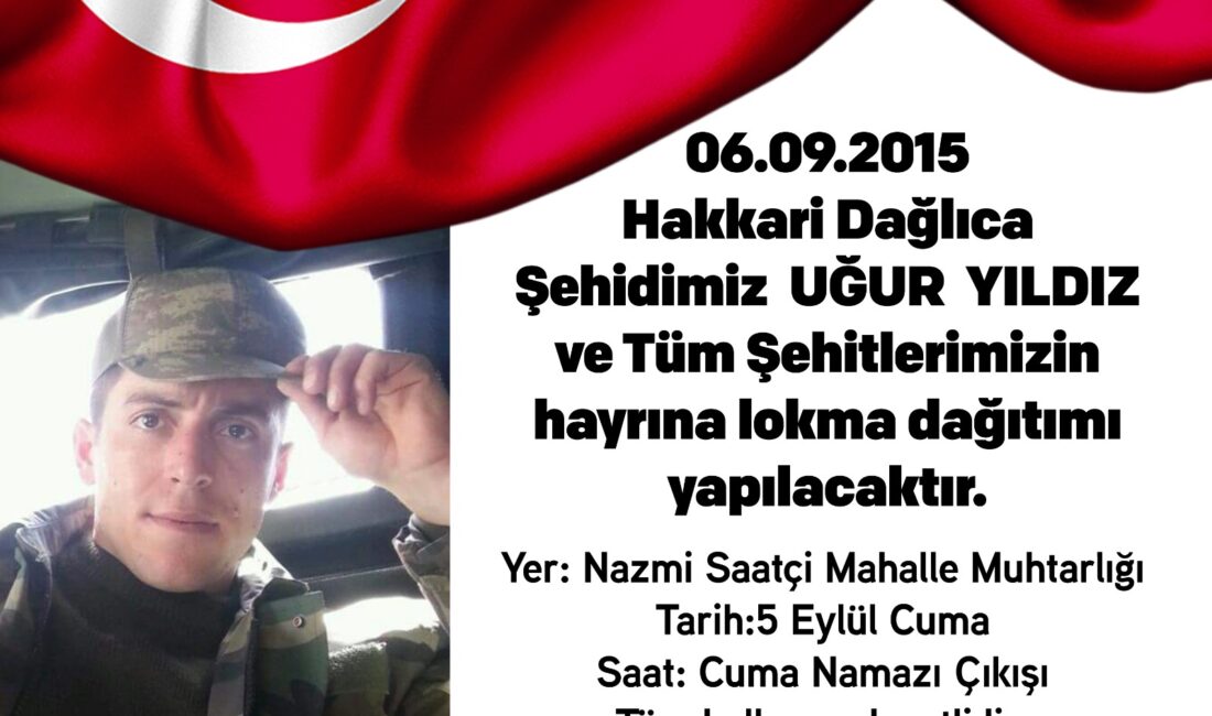 Afyonkarahisar Nazmi Saatçi Mahallesi’nde, Hakkari Dağlıca şehidimizin ruhuna ithafen anlamlı