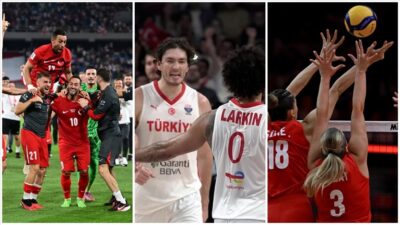 Türkiye'nin A milli futbol, basketbol ve voleybol takımları, aldığı sonuçlarla