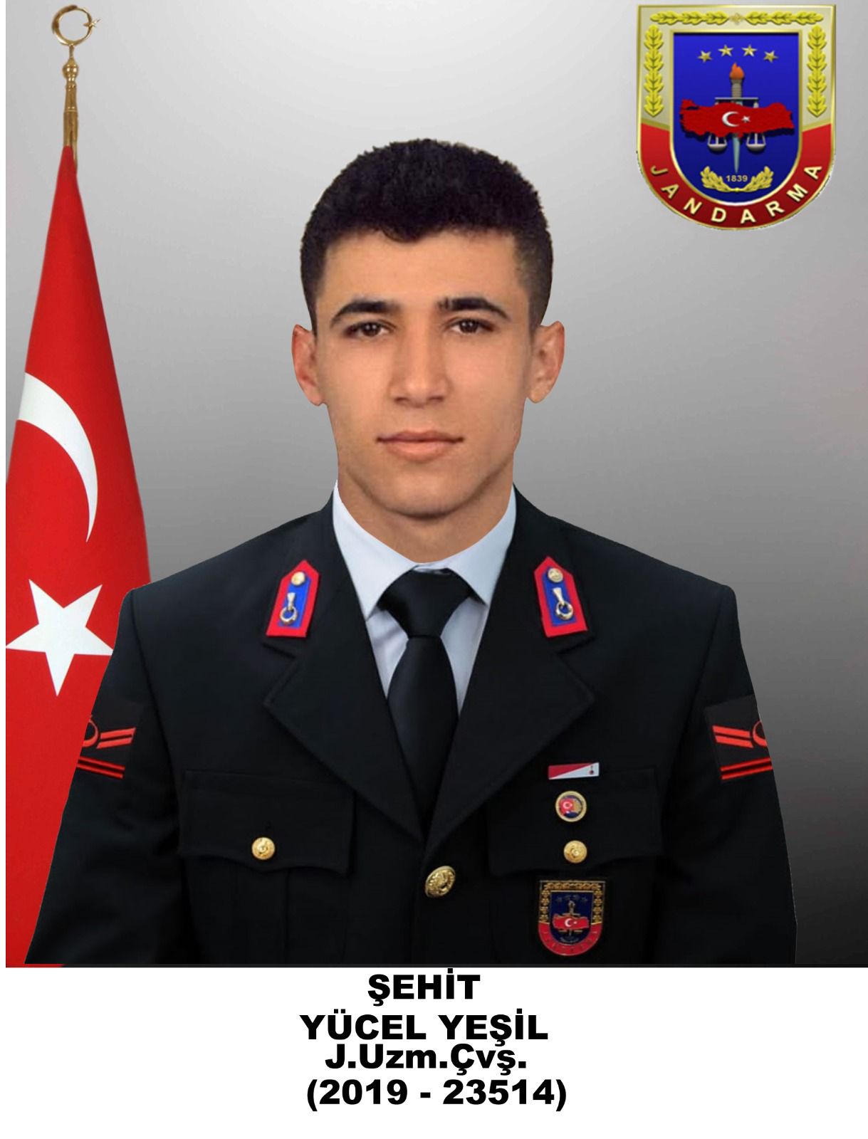 Kütahya’da trafik kazasında şehit olan Jandarma Uzman Çavuş Yücel Yeşil’in