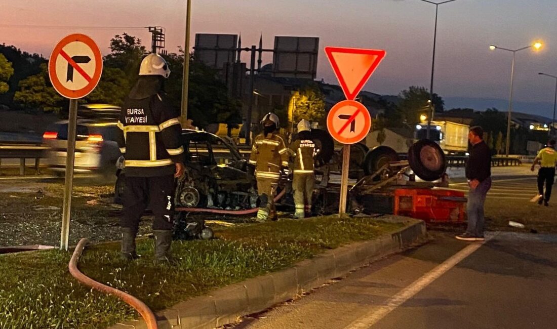 Bursa’nın İnegöl ilçesinde sabah saatlerinde meydana gelen trafik kazasında, bir