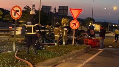 Bursa’nın İnegöl ilçesinde sabah saatlerinde meydana gelen trafik kazasında, bir