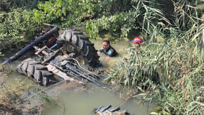 Adana’nın Yüreğir ilçesi Taşçı Mahallesi’nde meydana gelen kazada, bir traktörün