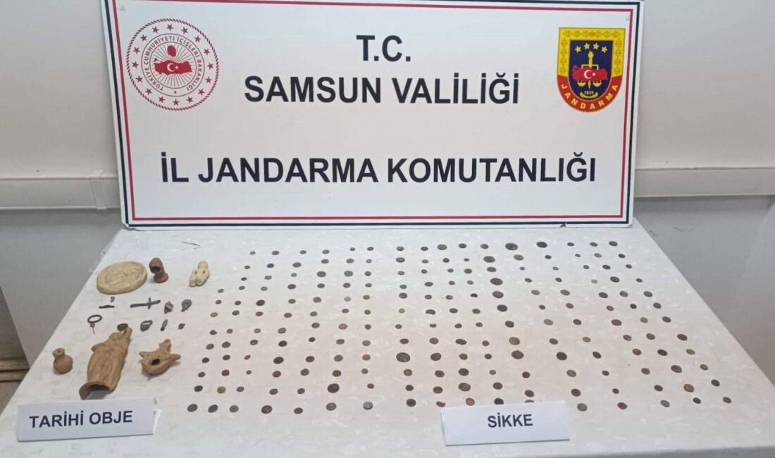 Yapılan operasyonda çeşitli dönemlere ait 201 sikke ve 17 tarihi