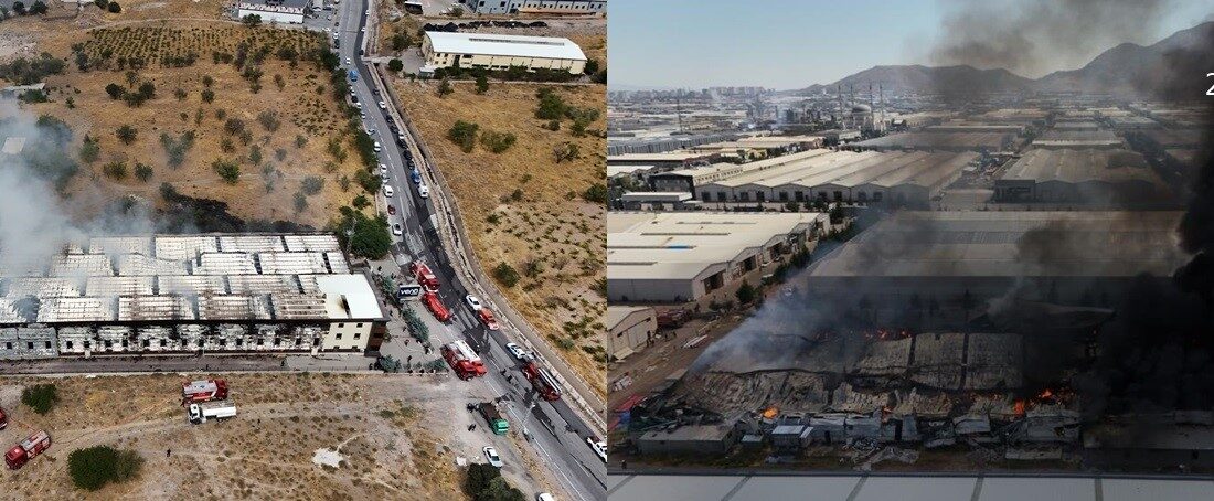 Kayseri'de bir mobilya fabrikasında çıkan yangın itfaiye ekiplerince söndürüldü. Aynı