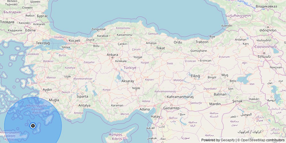 12 Eylül 2025 tarihinde saat 18:56’da Ege Denizi açıklarında 3.5
