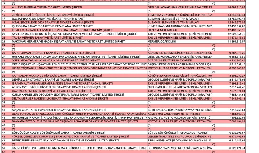 2024’te zirve yine mermer ve inşaat sektörünün oldu
Afyonkarahisar’da 2024 yılına