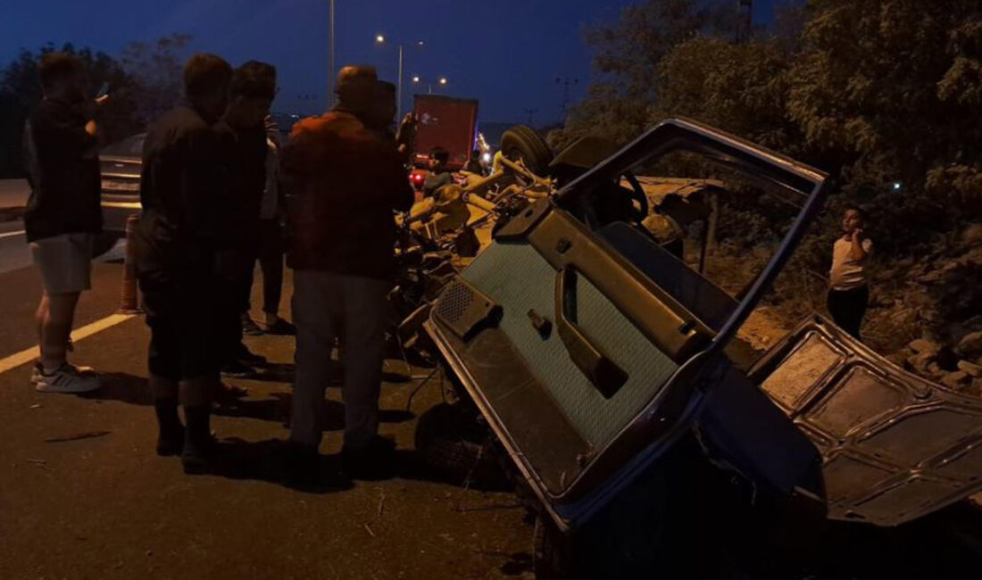 Kilis'te meydana gelen tek taraflı trafik kazasında, sürücüsünün direksiyon hakimiyetini