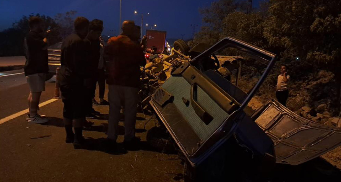 Kilis'te meydana gelen tek taraflı trafik kazasında, sürücüsünün direksiyon hakimiyetini
