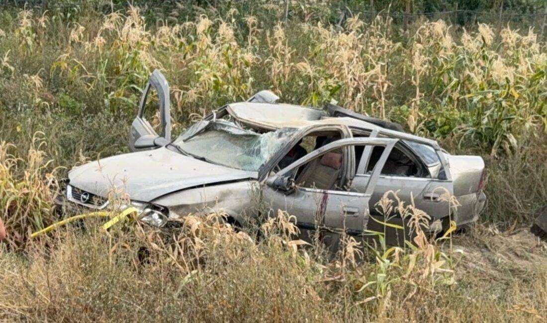 Afyonkarahisar’da takla atarak şarampole giren otomobilde 2 kişi yaralandı.