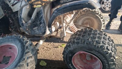 Afyonkarahisar'ın Emirdağ ilçesinde yolcu otobüsünün çarptığı ATV aracı sürücüsü hayatını