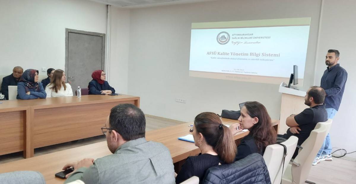 AFSÜ’deki kalite güvencesi süreçlerinin bir bilgi yönetim sistemi aracılığıyla yürütülmesini