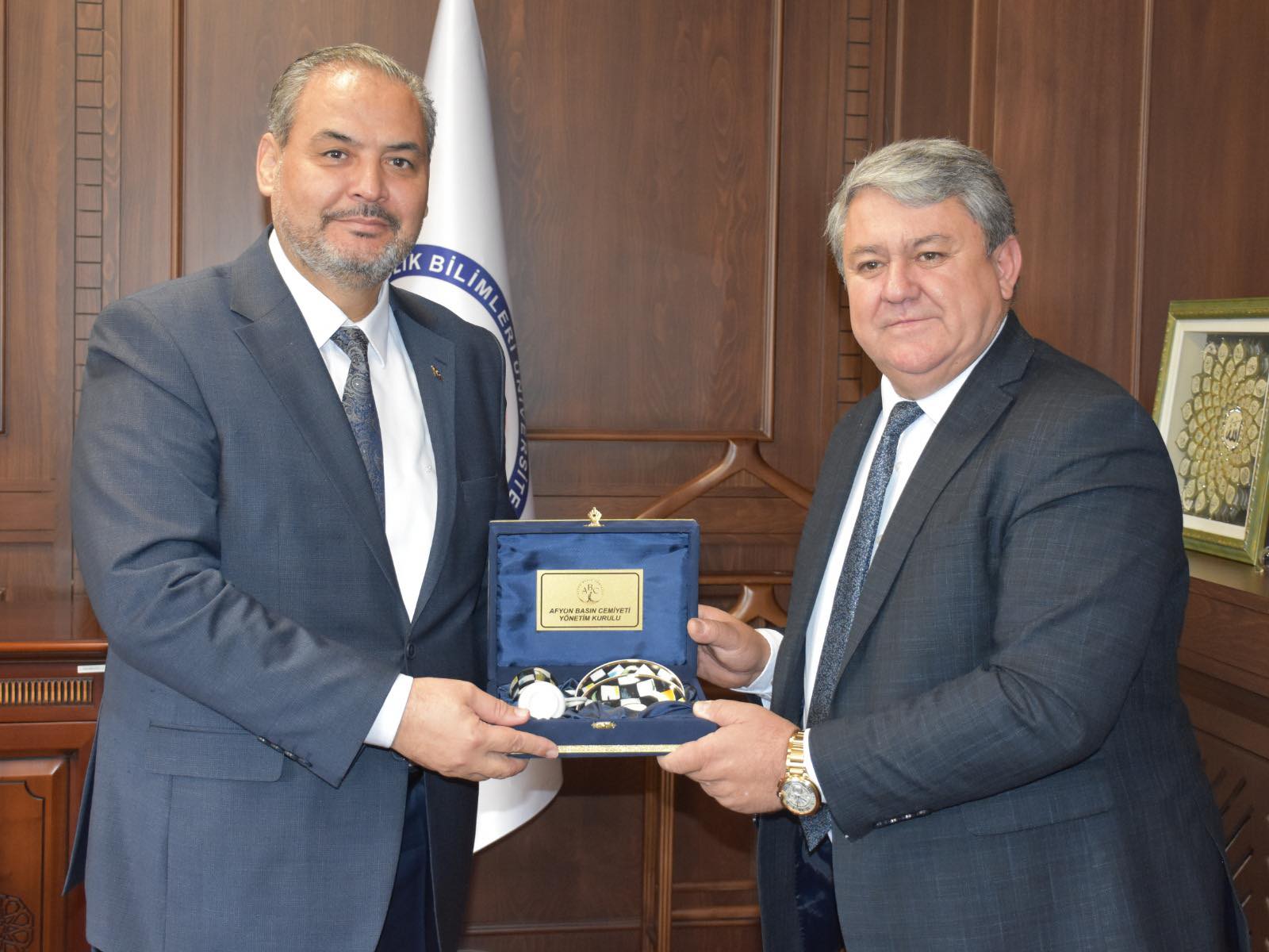Afyon Basın Cemiyeti (ABC) Başkanı Hakan Dilek ve yönetim kurulu