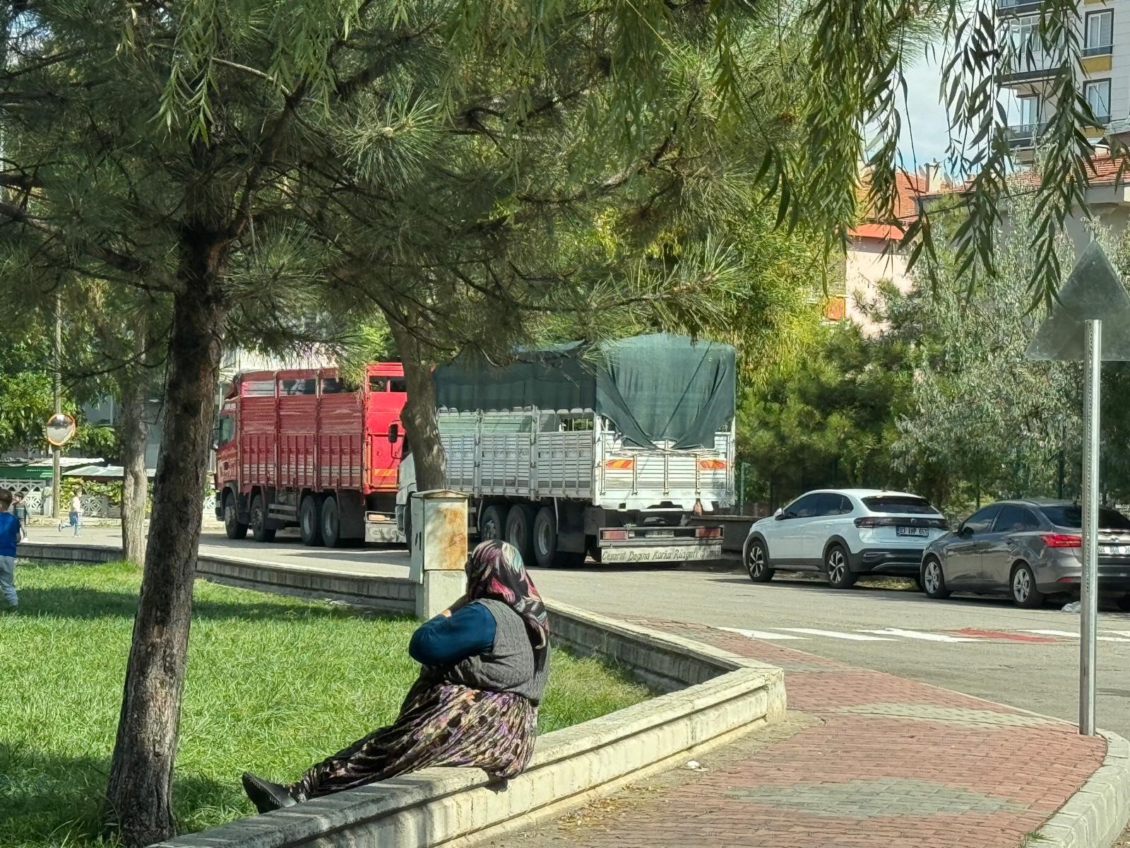 Afyonkarahisar’da son aylarda mahalle aralarına giren tır ve kamyonların sayısında