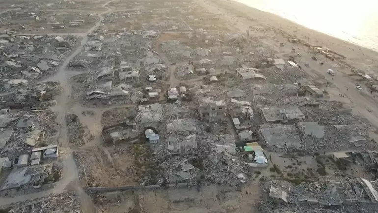 Gazze’de yıkımın boyutu ortaya çıktı İsrail ile Hamas arasında sağlanan kırılgan ateşkes sürerken, Gazze Şeridi’ndeki