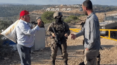 İşgal altındaki Batı Şeria’da zeytin hasadı için arazilerine gitmeye çalışan