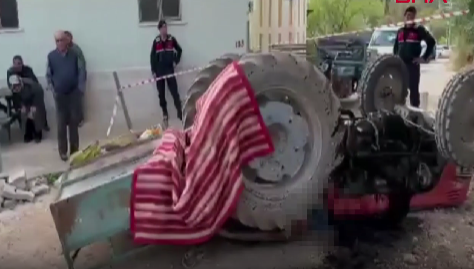 Burdur'da ampa aşağı inerken devrilen traktörün altında kalan Mustafa Yarar,