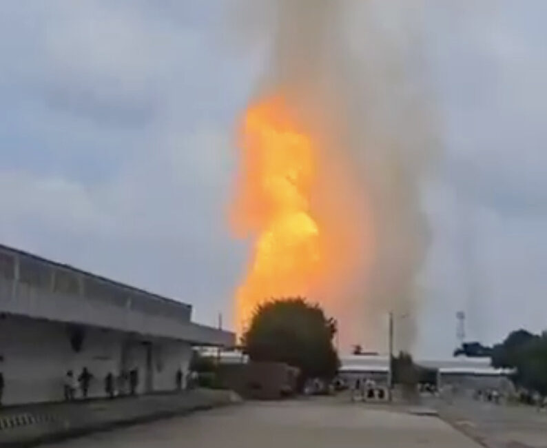 Devlet enerji şirketine ait bir gaz işleme tesisinde meydana gelen
