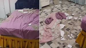 Burdur'da tadilat sonrası asma tavan uyuyan çiftin üzerine çöktü. Elif