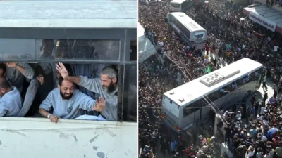 Ateşkes ve esir takası kapsamında İsrail tarafından serbest bırakılan Filistinli