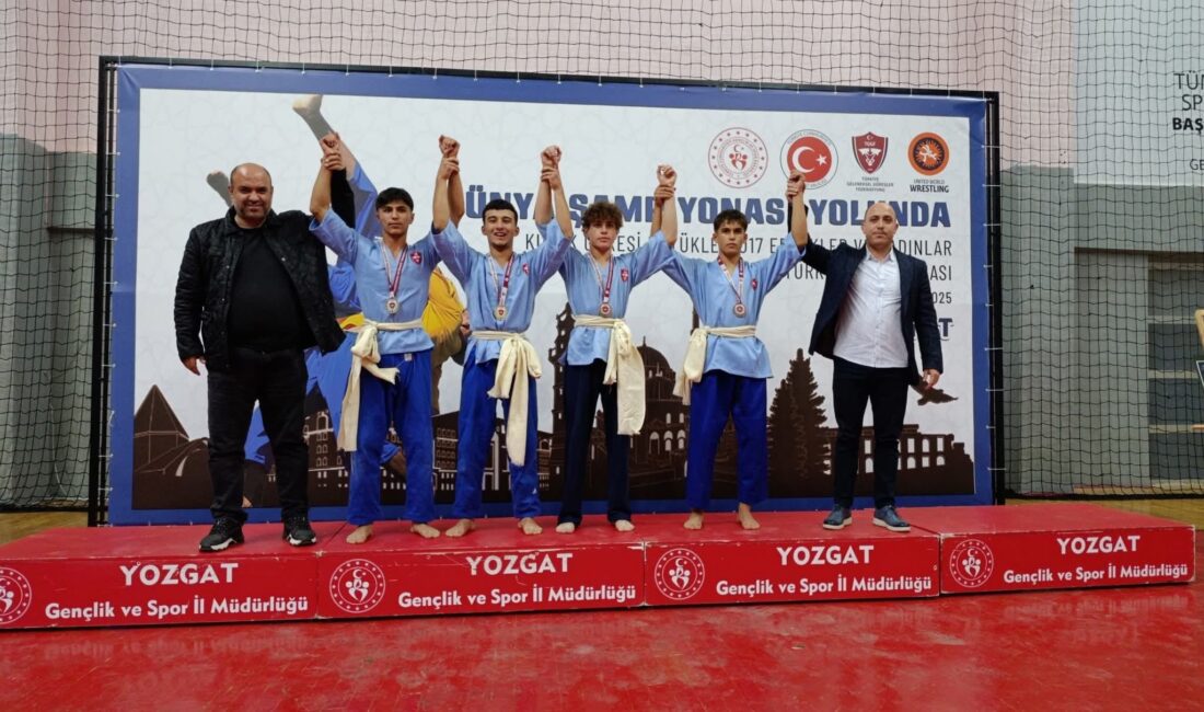 Bilecik Gençlik Spor Kulübü sporcusu Mikail Zaloğlu, kuşak güreşi büyük