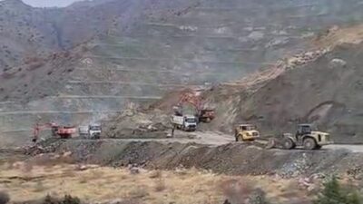 Sivas'taki demir madeninde meydana gelen heyelan sonucu şantiye müdürü toprak