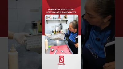 Esenyurt’ta yapılan hijyen denetimlerinde, sağlıksız koşullarda üretim yaptığı belirlenen bir