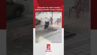 Bursa’nın İnegöl ilçesinde yaya anne ve bebeğine yol veren taksiye